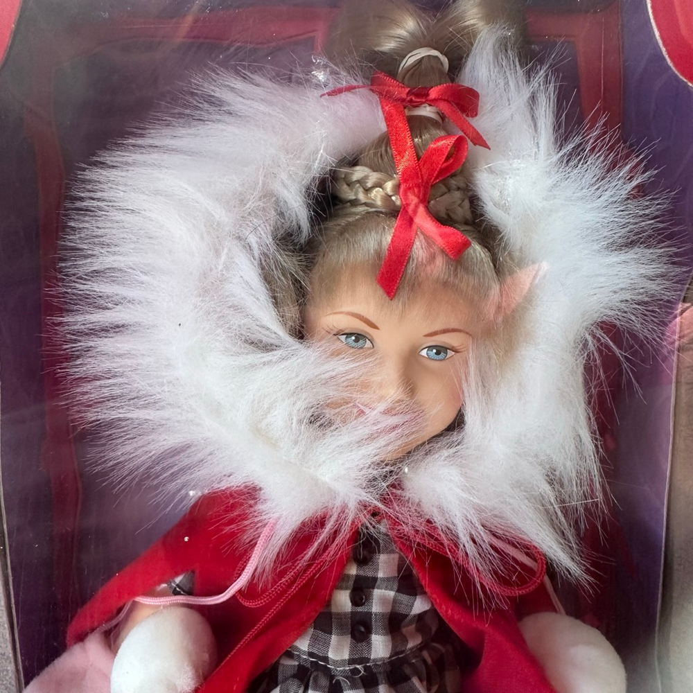 NIB VTG 2000 Playmates Dr Seuss The Grinch Whobilation Hair Cindy Lou Who Doll - Picture 4 of 15
